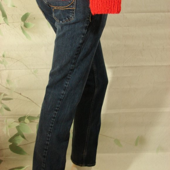 Hollister #3E0689 Ladies Jeans 30 x 32  Button Fly Mid Tone wash gold threading - Picture 9 of 16